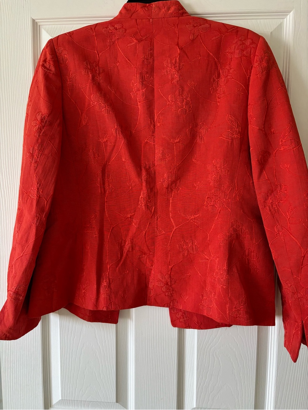 Austin Reed Red Brocade Open-Front Jacket - Picture 5 of 6